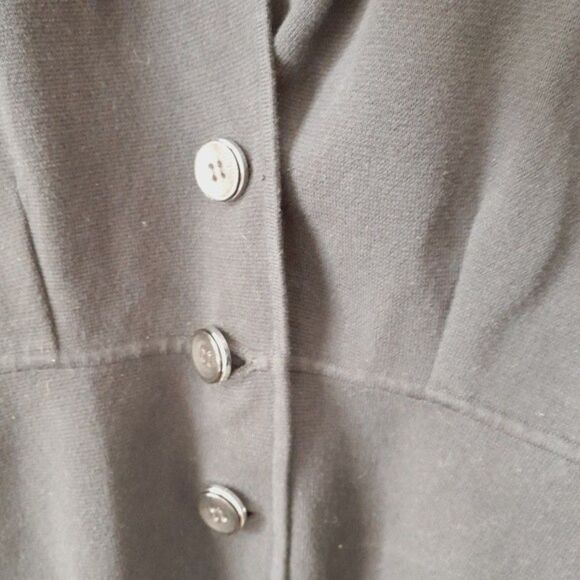 ALFANI Short Peacoat 2 Button Roll Collar Jacket 3 / 4 Wide Sleeves  sz: M - Picture 4 of 8